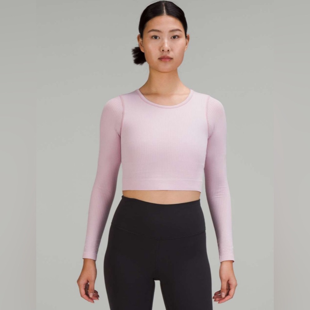 Lululemon Ebb to Street Long Sleeve Top Pink Peony NWT 10